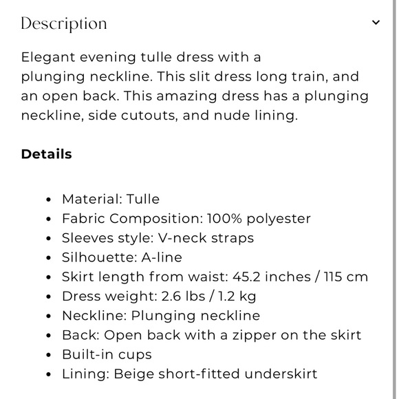 Evening tulle gown with plunging neck, Milla Emerald Green - Picture 3 of 12